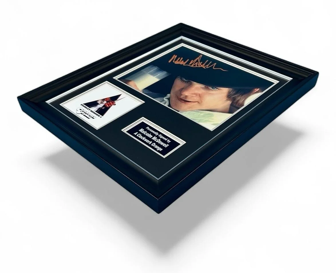 Malcolm McDowell Signed Photo Framed & COA A Clockwork Orange Movie Poster Auto, изображение 3
