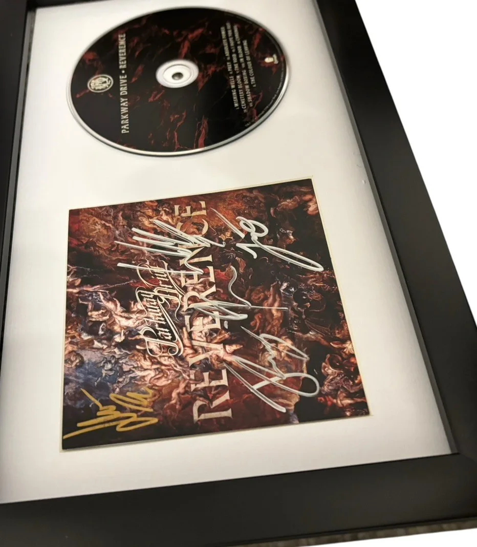 PARKWAY DRIVE SIGNED AUTOGRAPH REVERANCE FRAMED & MATTED CD WINSTON MCCALL +4, image 2