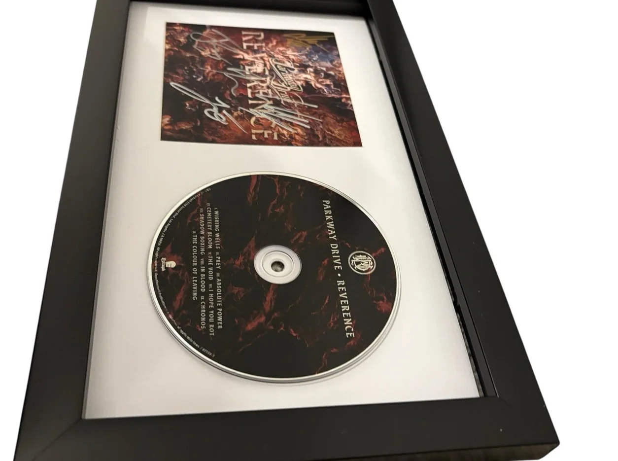 PARKWAY DRIVE SIGNED AUTOGRAPH REVERANCE FRAMED & MATTED CD WINSTON MCCALL +4, image 3