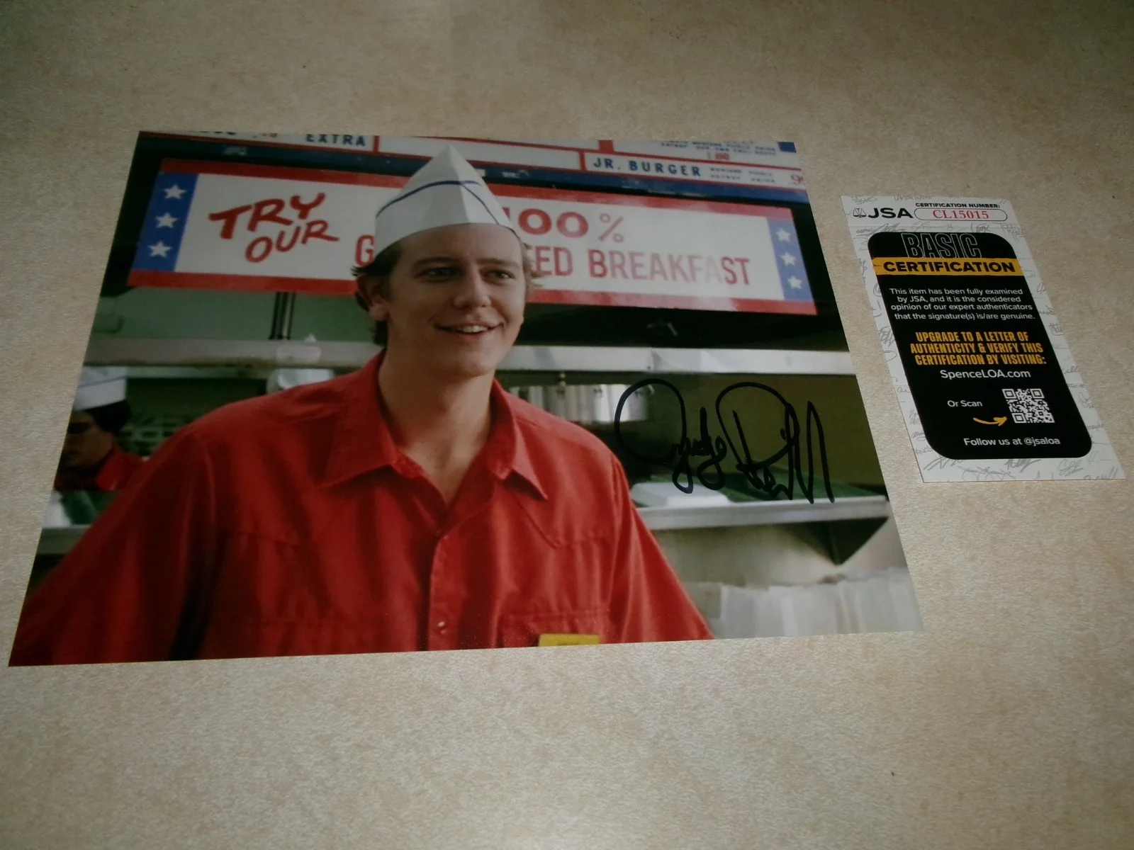 Judge Reinhold — Fast Times At Ridgemont High Judge Reinhold Signed 8x10 Color Photo JSA CERT