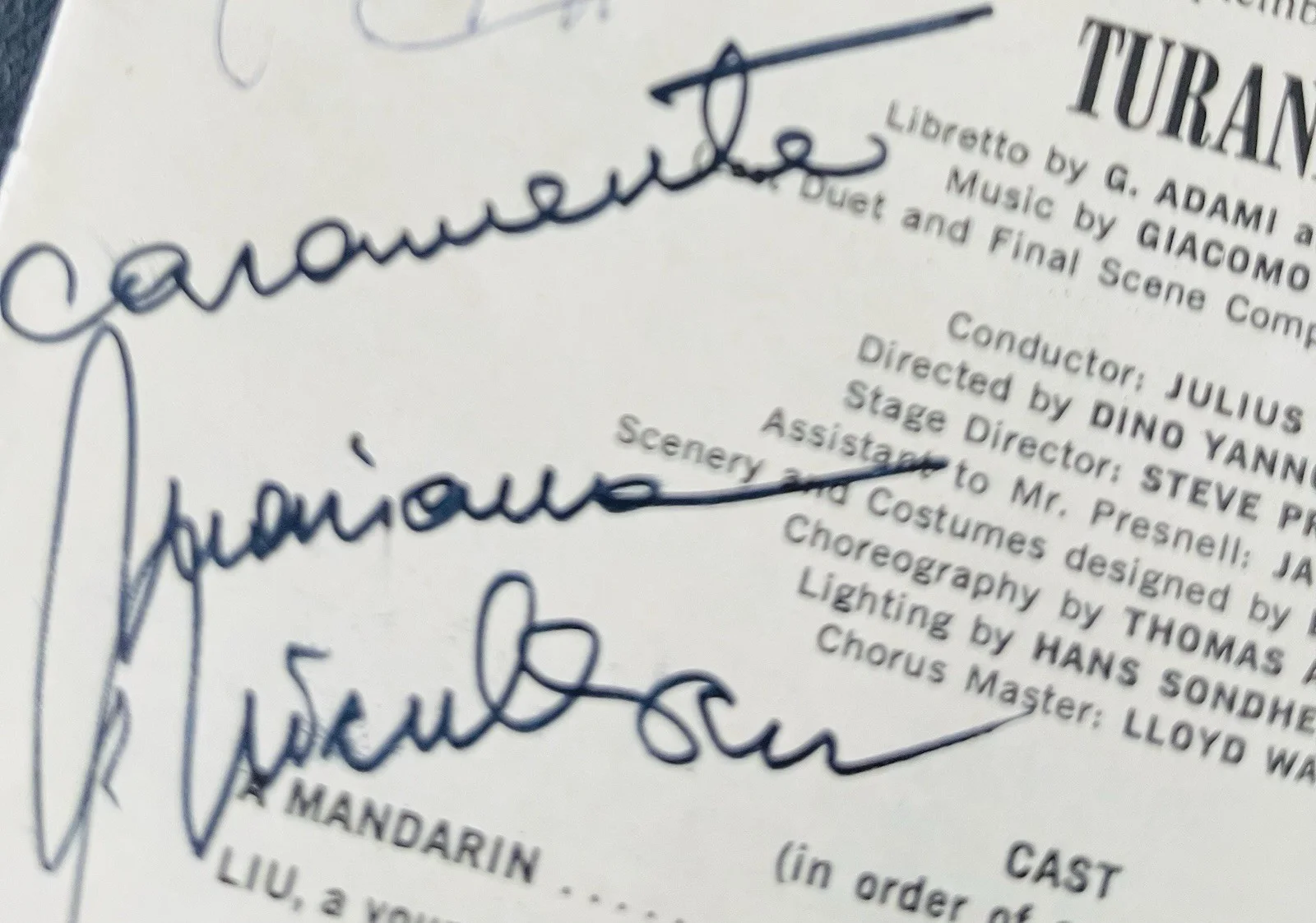 Nancy Tatum Kenneth Collins Mariana Niculescu Autographed Program Opera, image 3