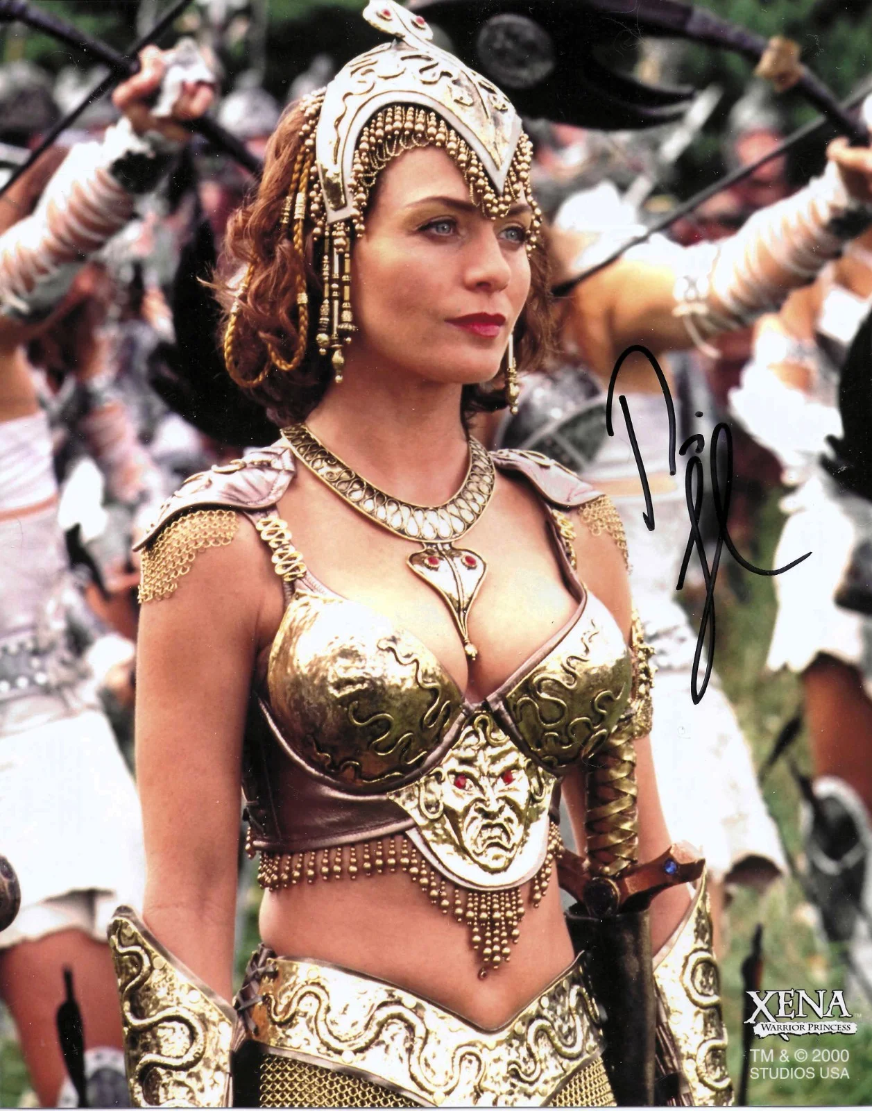 Paris Jefferson, Adrienne Wilkinson — XENA actors signed PARIS JEFFERSON & ADRIENNE WILKINSON each with UACC COA 8x10, изображение 2