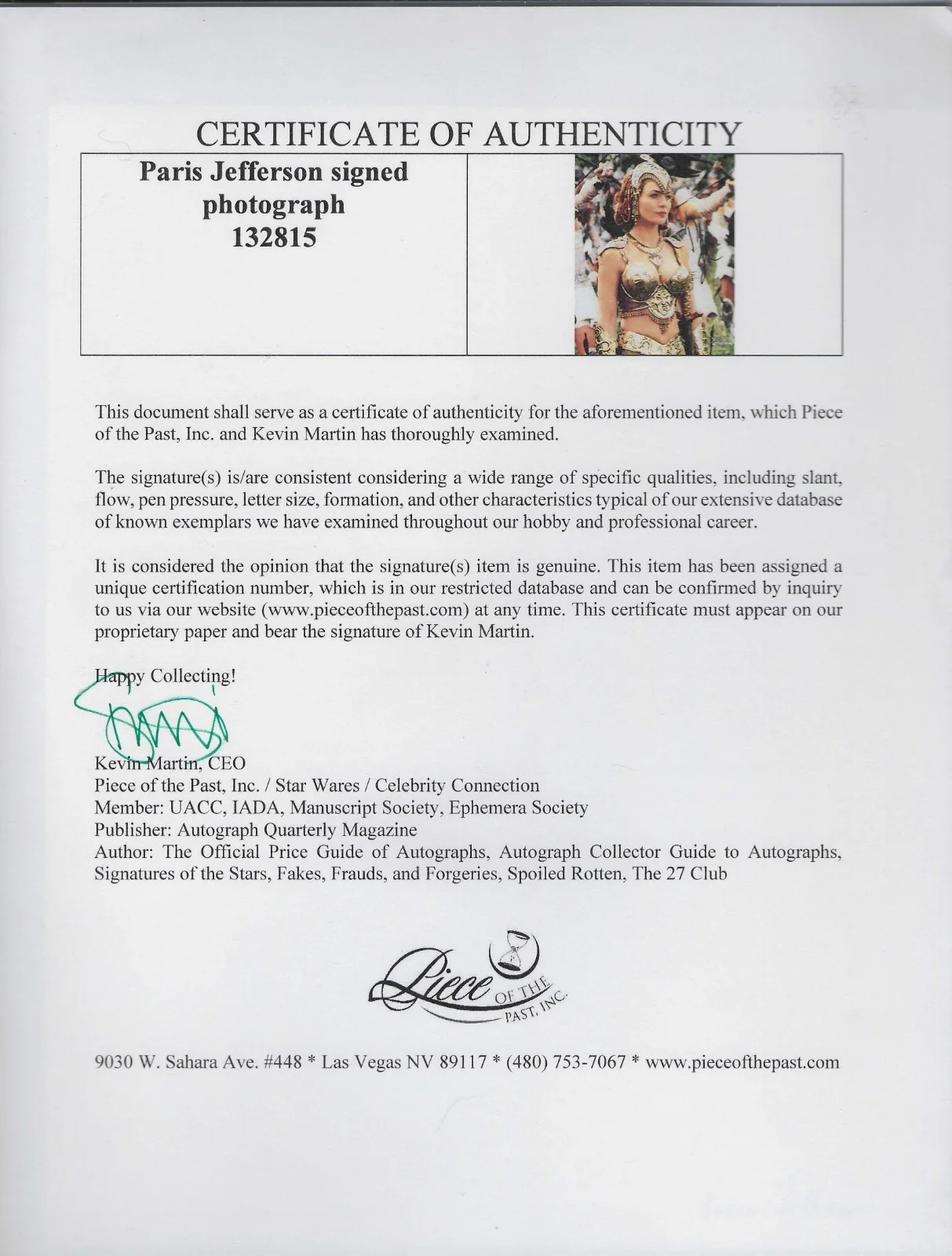 Paris Jefferson, Adrienne Wilkinson — XENA actors signed PARIS JEFFERSON & ADRIENNE WILKINSON each with UACC COA 8x10, изображение 4