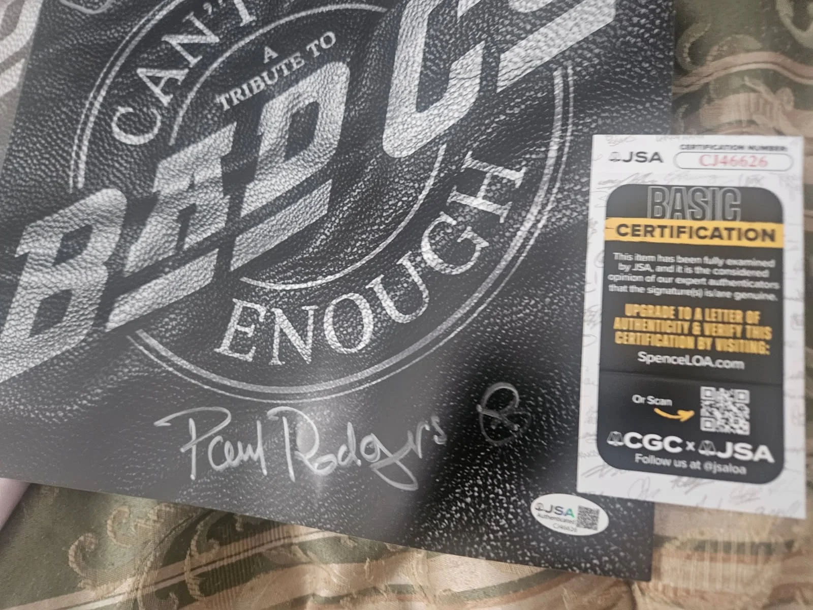 Bad Company signed insert to Album Can't Get Enough PAUL RODGERS & SIMON KIRKE, изображение 3