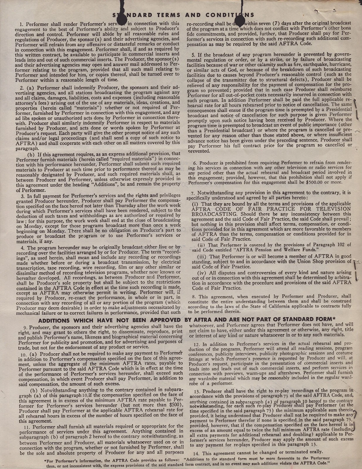 Piper Laurie — PIPER LAURIE - DOCUMENT SIGNED 08/13/1958, image 5