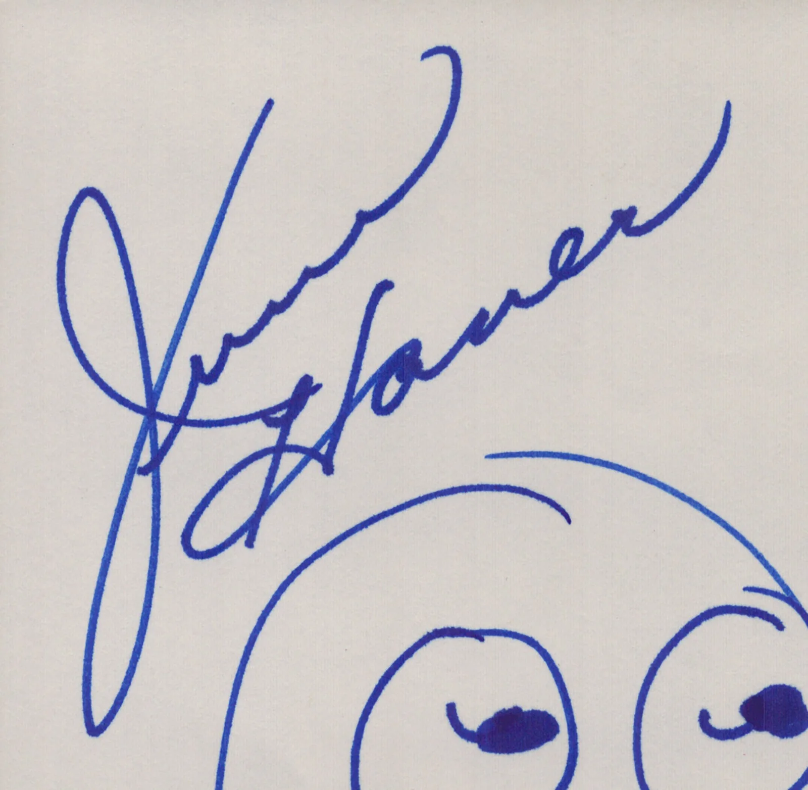 June Haver — JUNE HAVER - SELF-CARICATURE SIGNED 1988, image 2