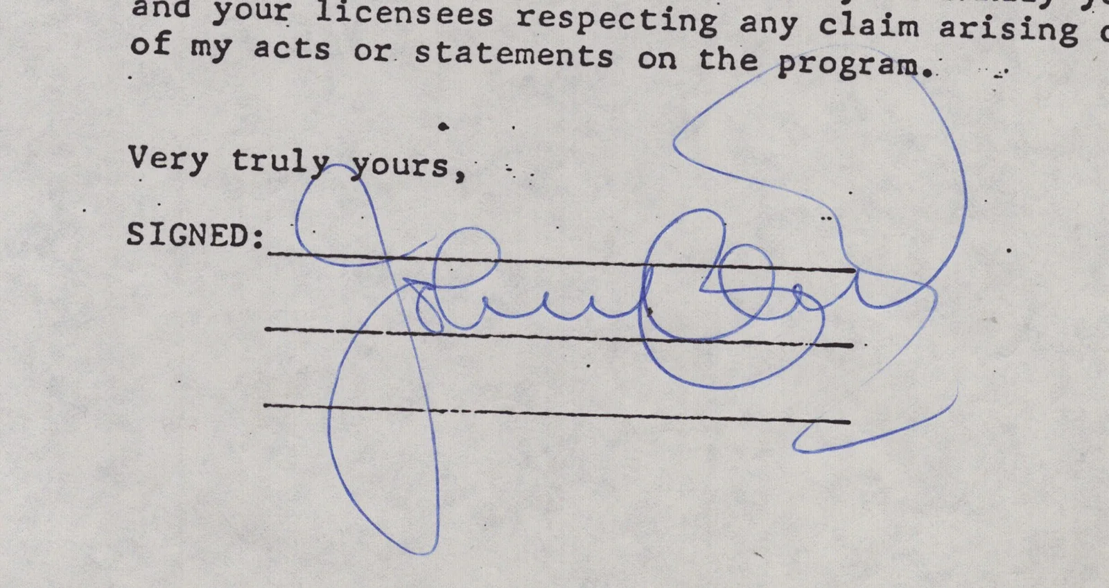 James Coburn — JAMES COBURN - DOCUMENT SIGNED 06/24/1981, image 2
