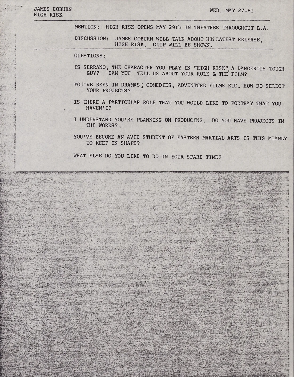 James Coburn — JAMES COBURN - DOCUMENT SIGNED 06/24/1981, image 3
