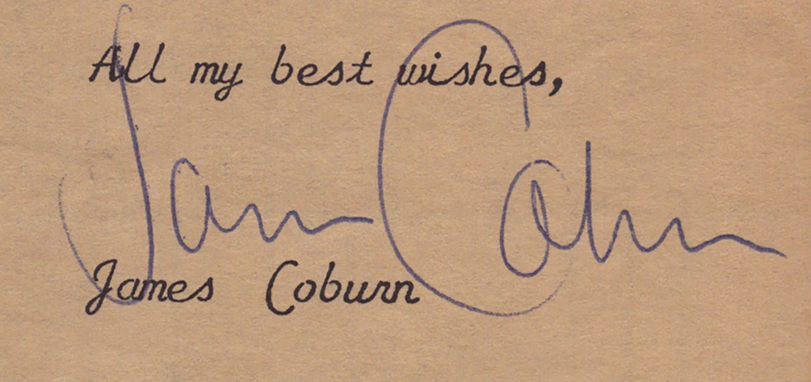 James Coburn — JAMES COBURN - TYPED LETTER SIGNED, image 2
