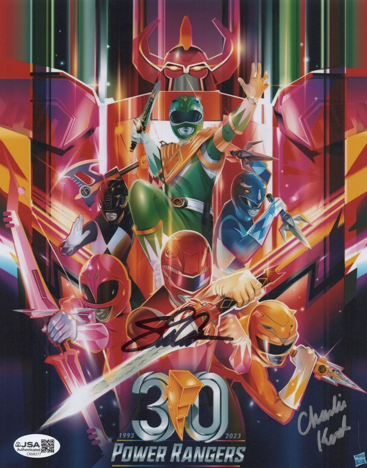 Steve Cardenas & Charlie Kersh — Power Rangers 8x10 photo signed by Steve Cardenas & Charlie Kersh JSA COA