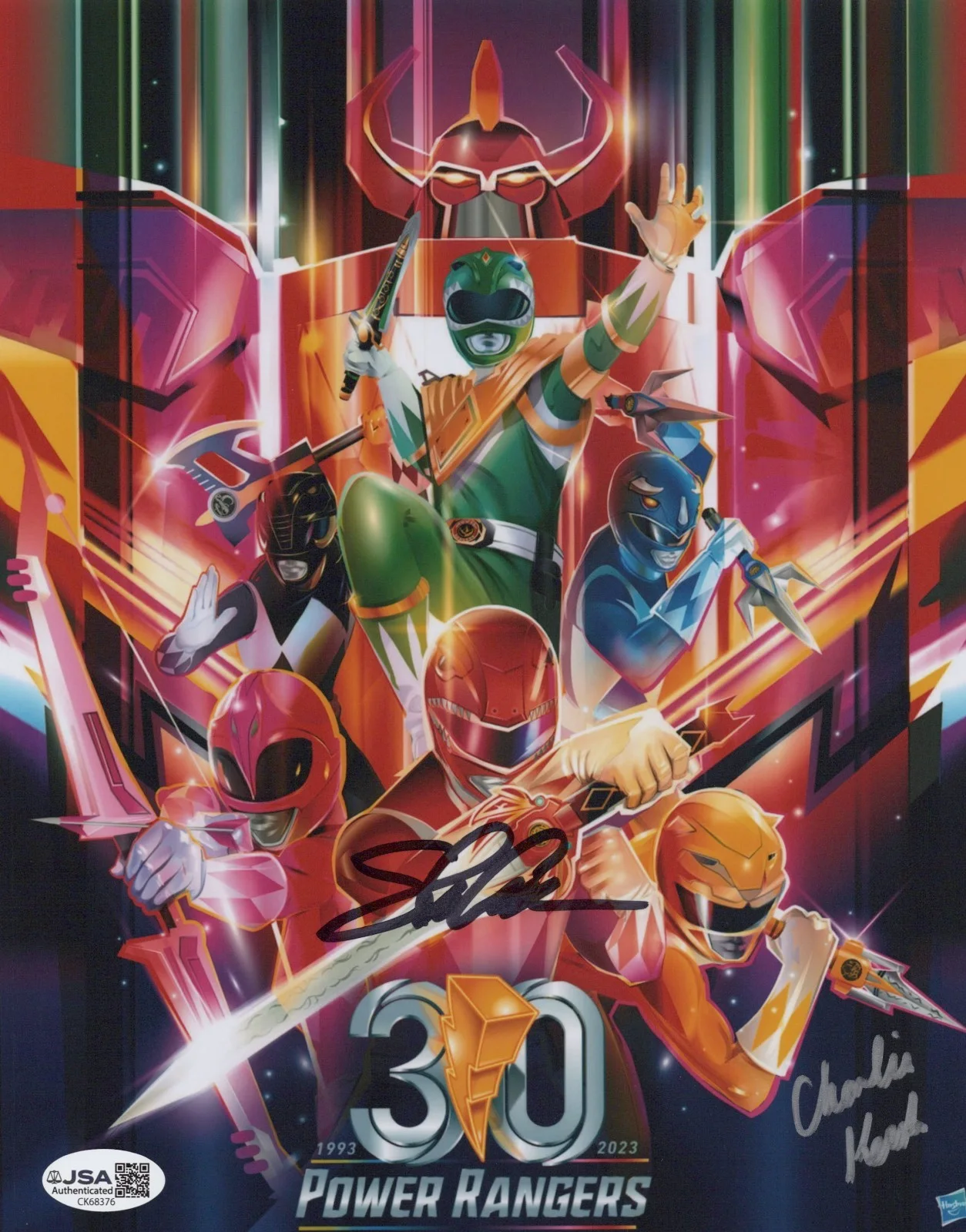 Steve Cardenas & Charlie Kersh — Power Rangers 8x10 photo signed by Steve Cardenas & Charlie Kersh JSA COA