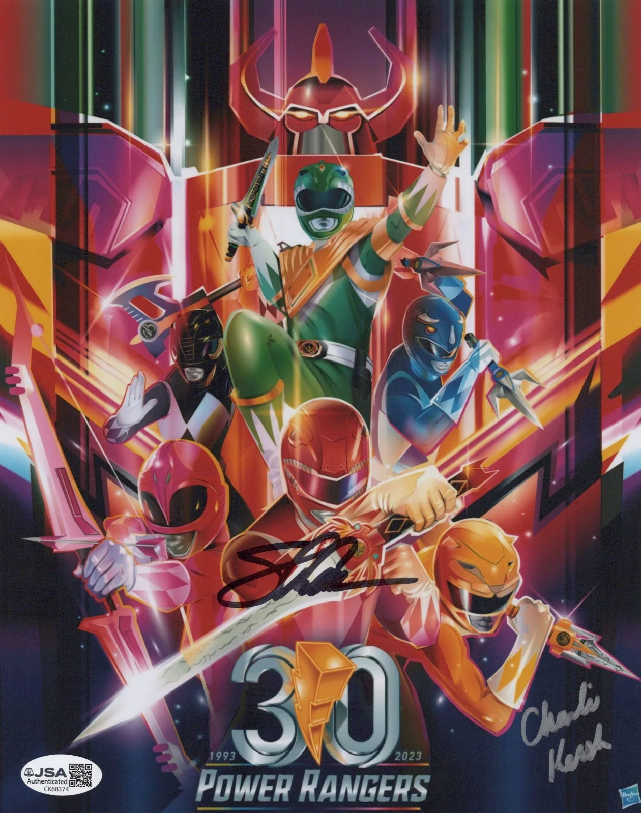 Steve Cardenas & Charlie Kersh — Power Rangers 8x10 photo signed by Steve Cardenas & Charlie Kersh JSA COA