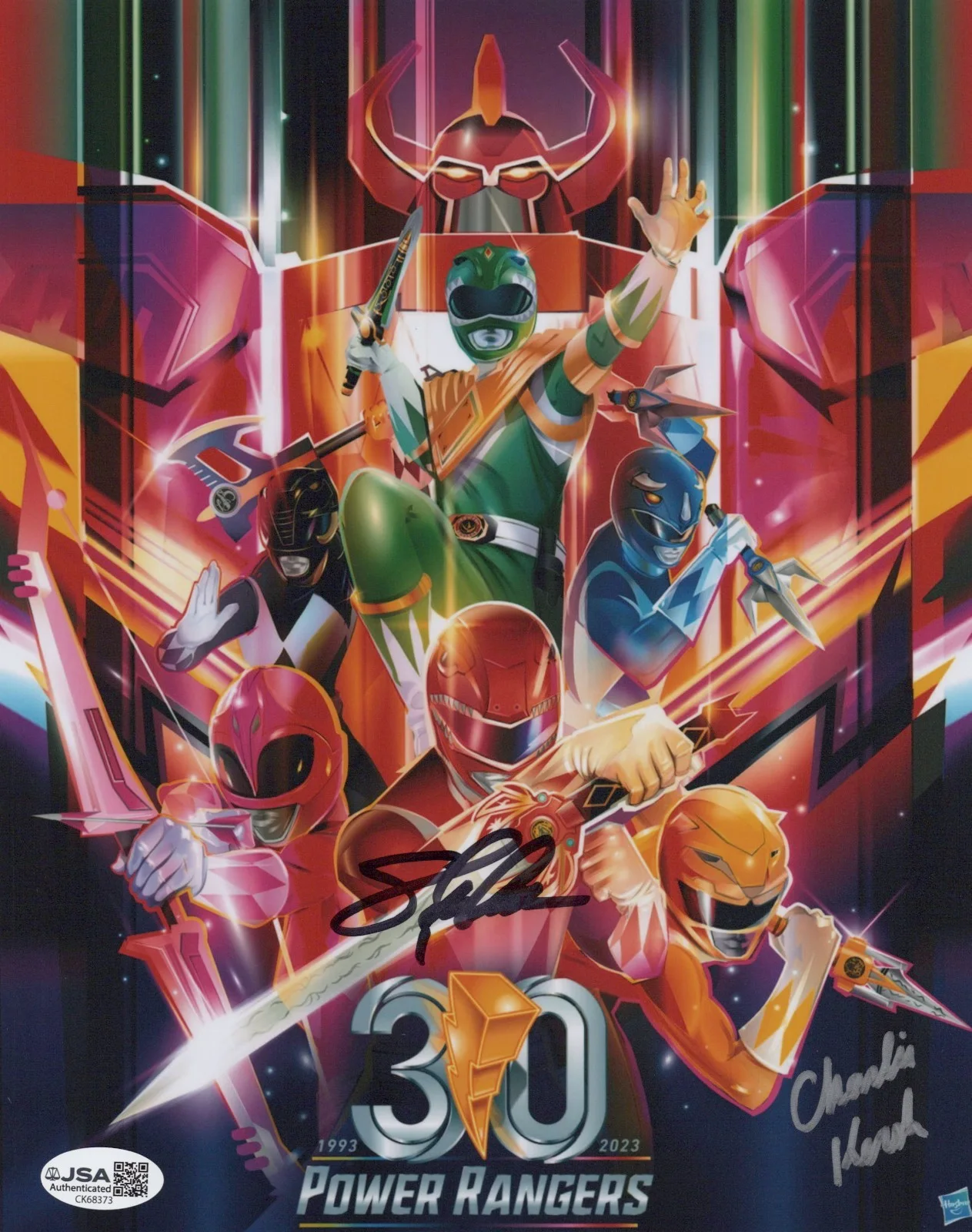 Steve Cardenas & Charlie Kersh — Power Rangers 8x10 photo signed by Steve Cardenas & Charlie Kersh JSA COA