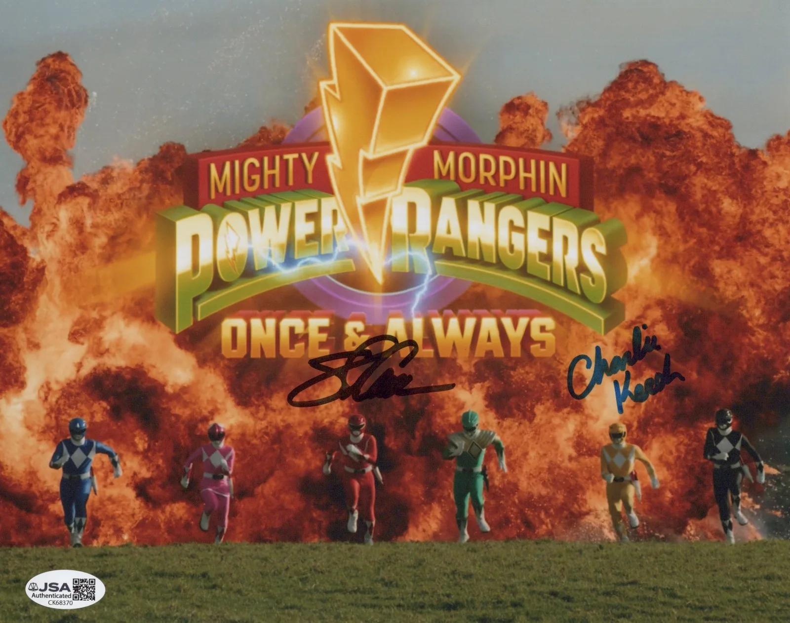 Steve Cardenas & Charlie Kersh — Power Rangers 8x10 photo signed by Steve Cardenas & Charlie Kersh JSA COA