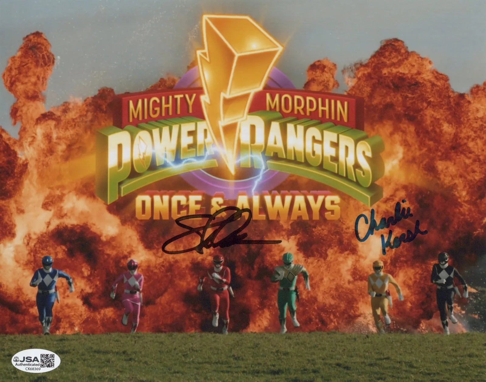 Steve Cardenas & Charlie Kersh — Power Rangers 8x10 photo signed by Steve Cardenas & Charlie Kersh JSA COA