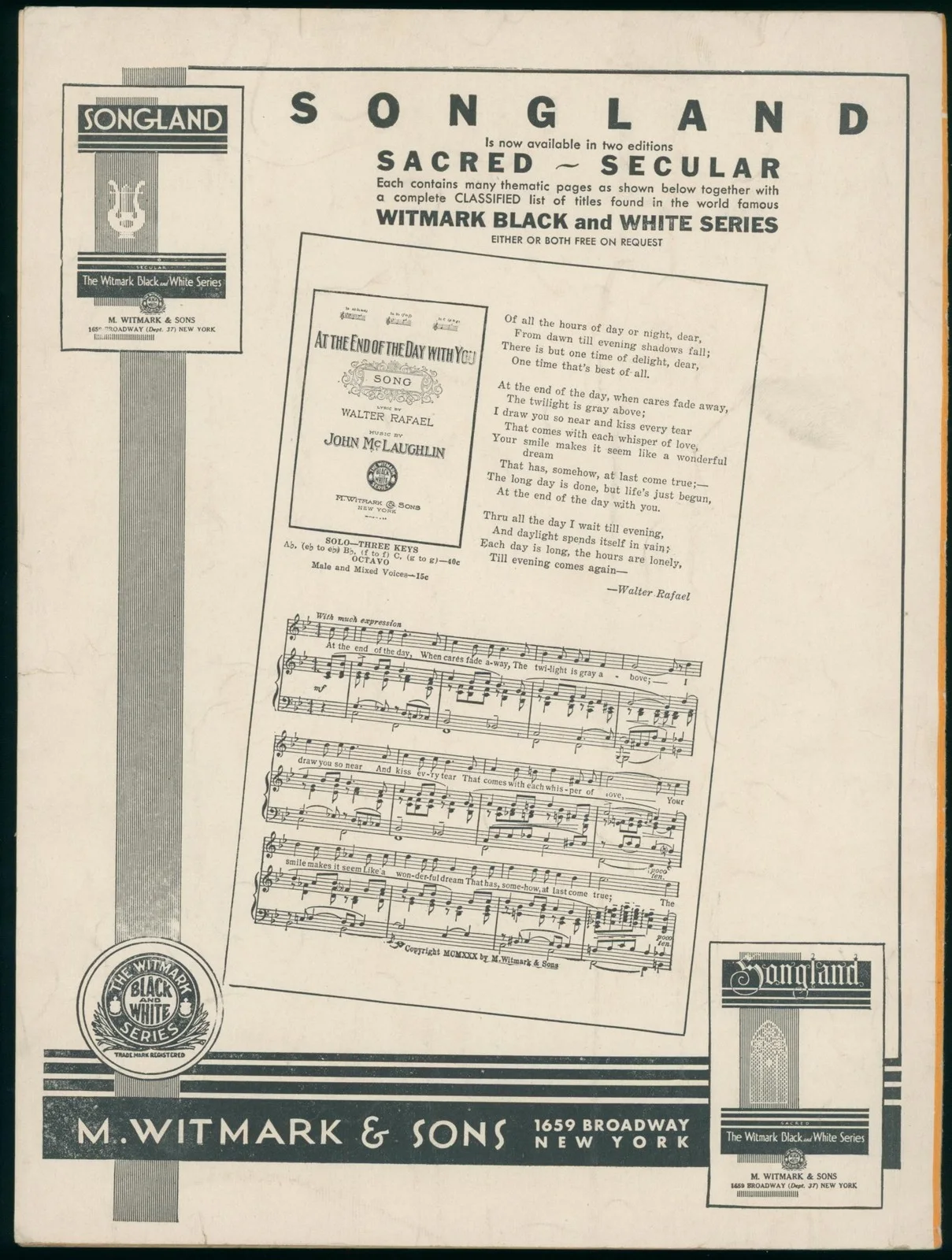 1930 Rudy Vallee Autograph Sheet Music Dancing With Tears In My Eyes Signed, image 3