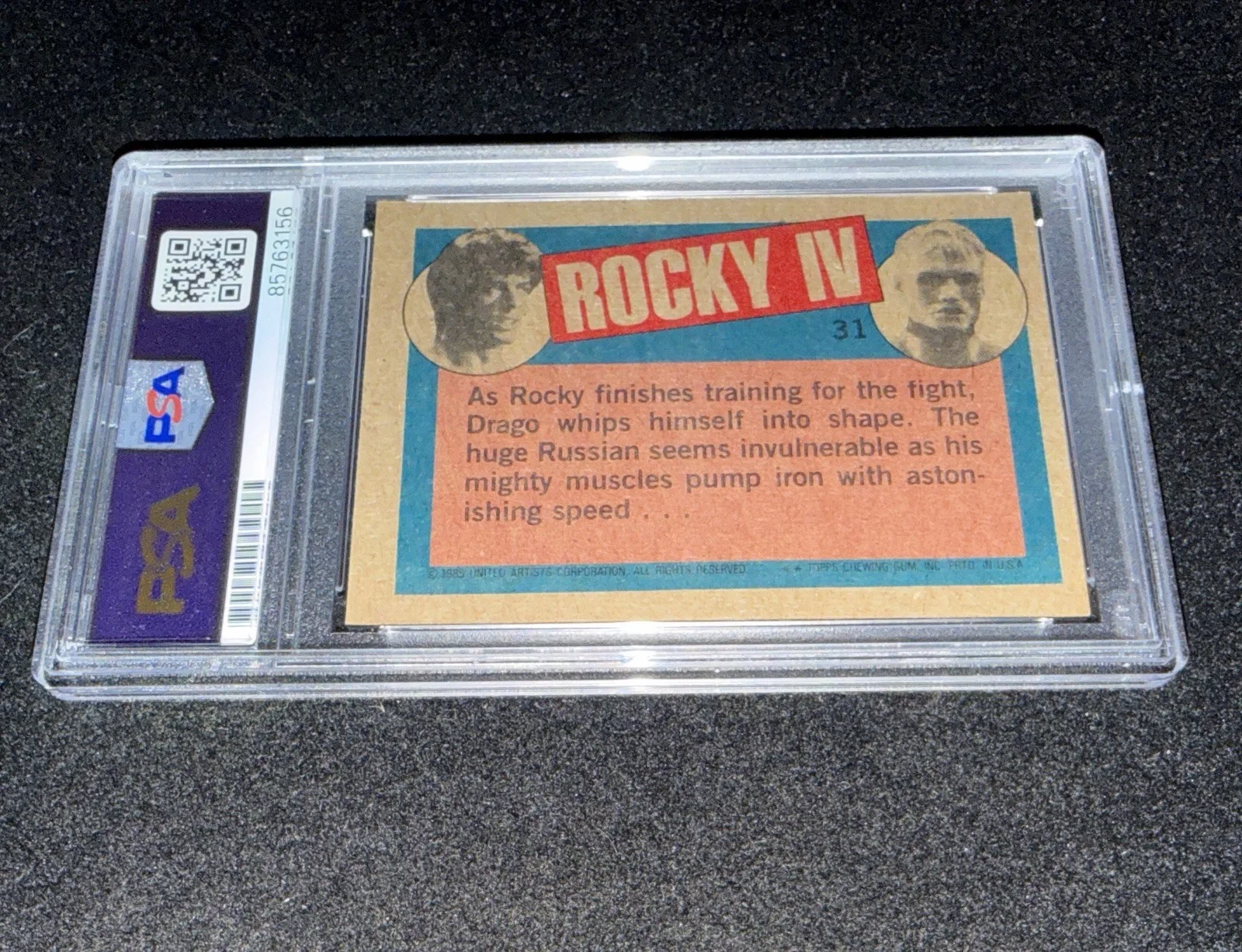 Dolph Lundgren Signed 1985 Topps Rocky IV Card PSA Slabbed Russias Mightiest Man, изображение 2