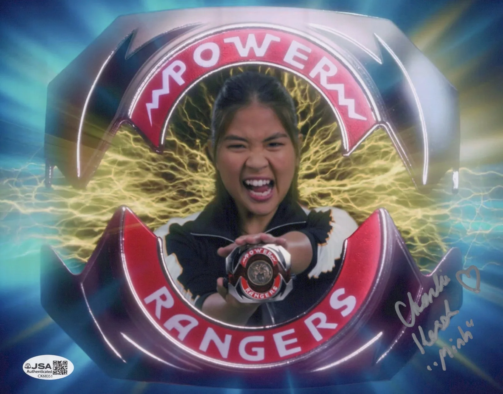 Charlie Kersh — Mighty Morphin Power Rangers- Charlie Kersh signed Yellow Ranger 8x10 JSA COA