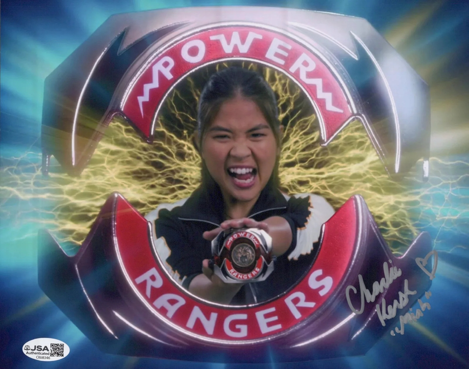 Charlie Kersh — Mighty Morphin Power Rangers- Charlie Kersh signed Yellow Ranger 8x10 JSA COA