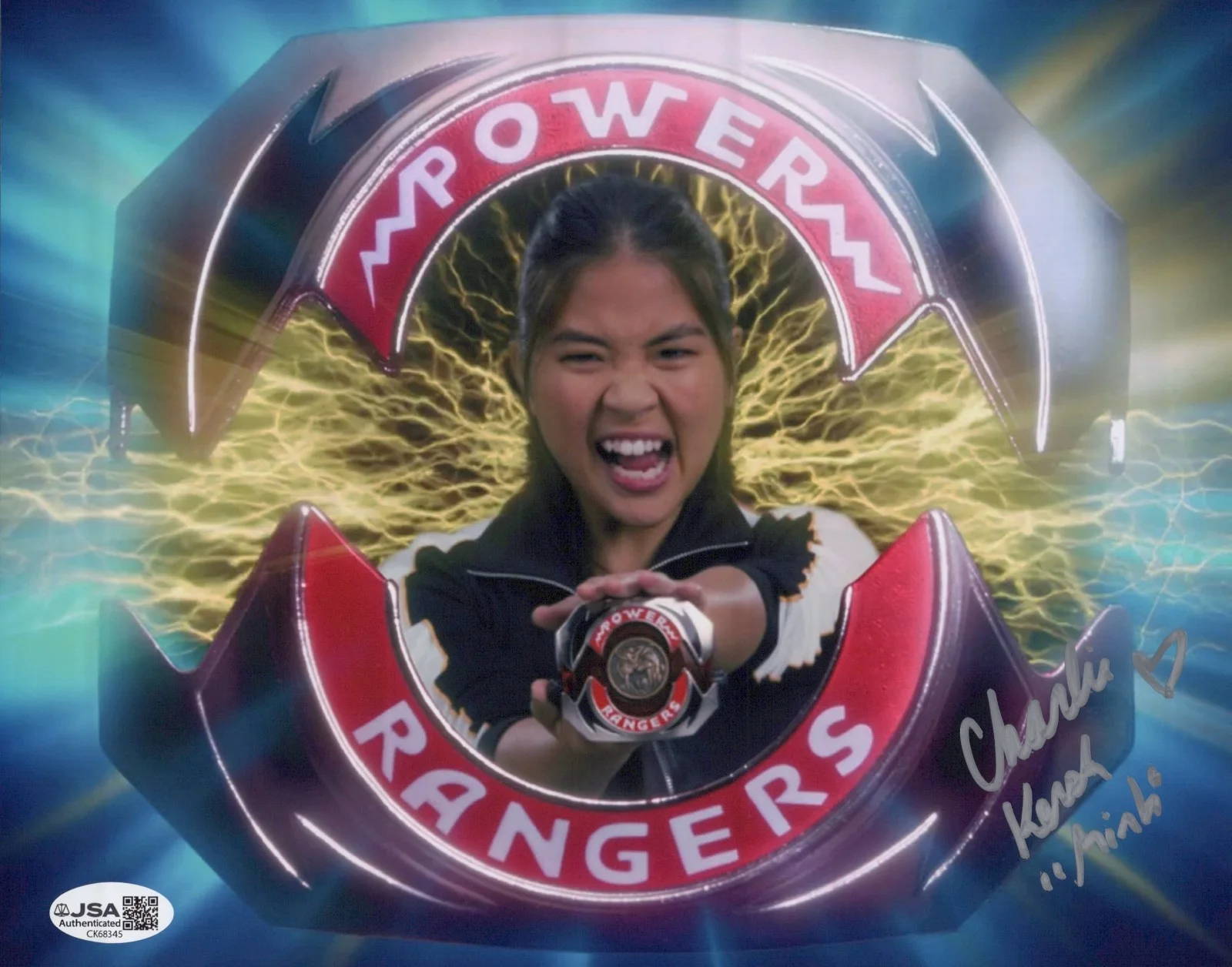 Charlie Kersh — Mighty Morphin Power Rangers- Charlie Kersh signed Yellow Ranger 8x10 JSA COA