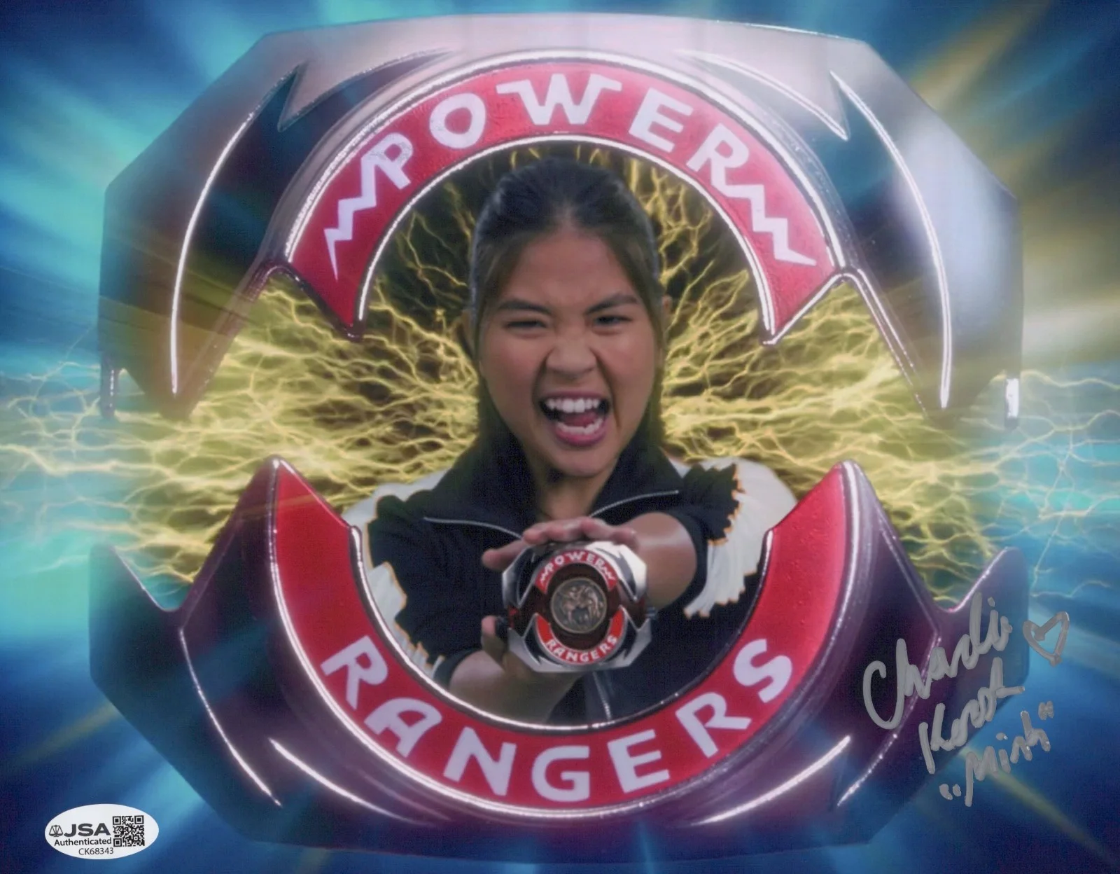 Charlie Kersh — Mighty Morphin Power Rangers- Charlie Kersh signed Yellow Ranger 8x10 JSA COA