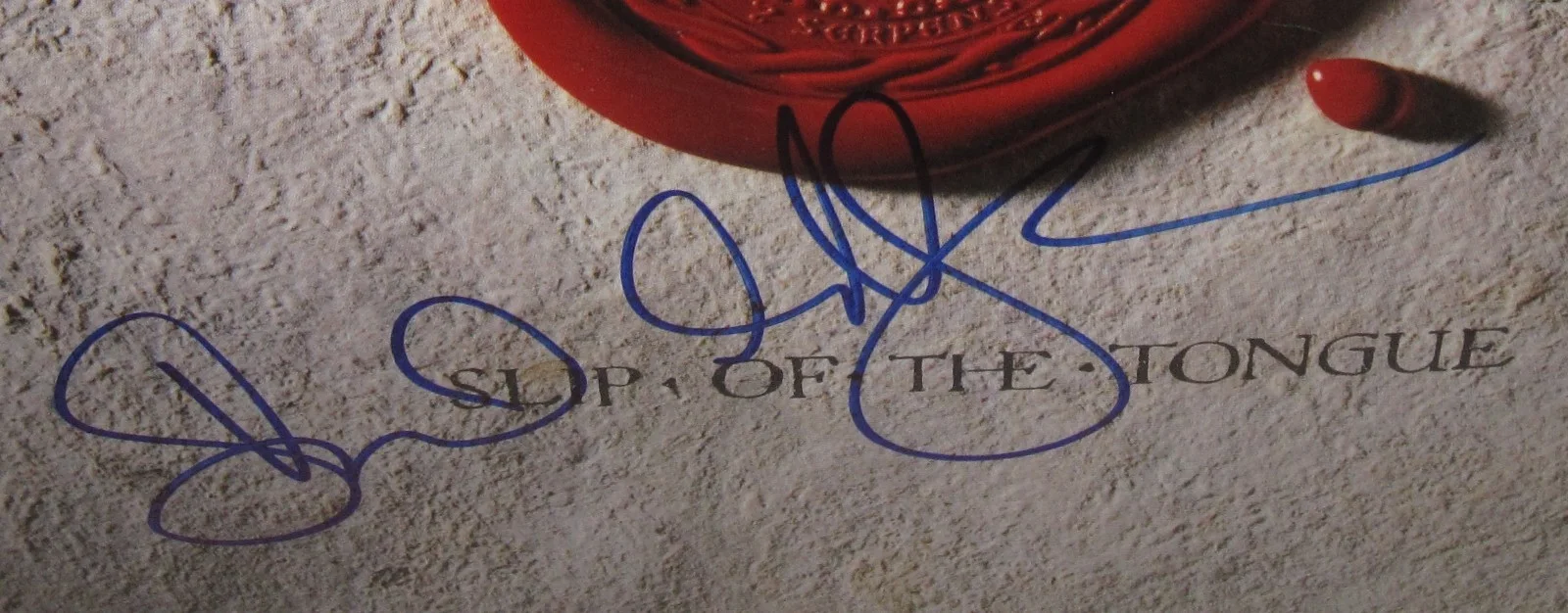 DAVID COVERDALE SIGNED WHITESNAKE SLIP OF THE TONGUE ALBUM VINYL AUTOGRAPH JSA, изображение 2