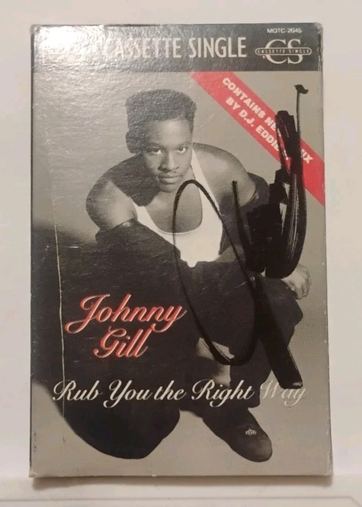 JOHNNY GILL SINGER SIGNED RUB YOU THE RIGHT WAY VINTAGE ORIGINAL CASSETTE TAPE, изображение 2