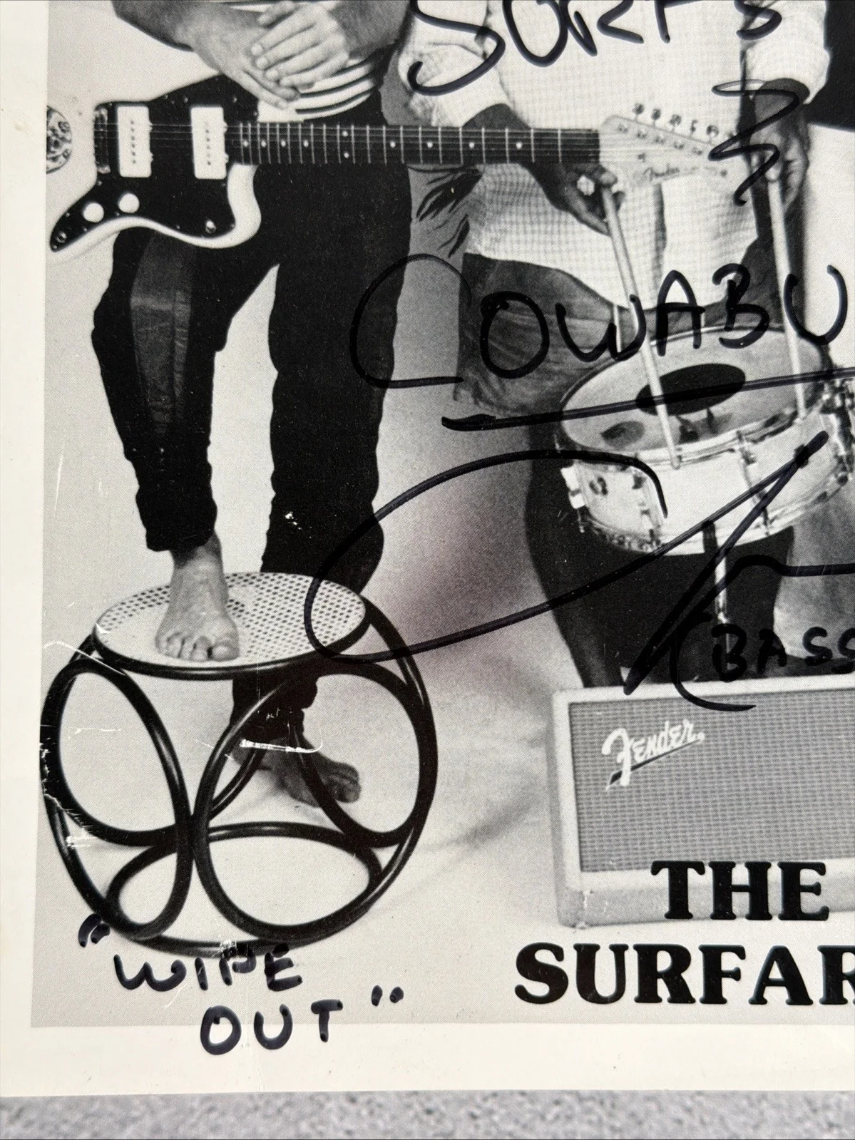 The Surfaris Signed 8x10 Photo Wipe Out Surfer Joe Multi Autograph Estate Find, изображение 3