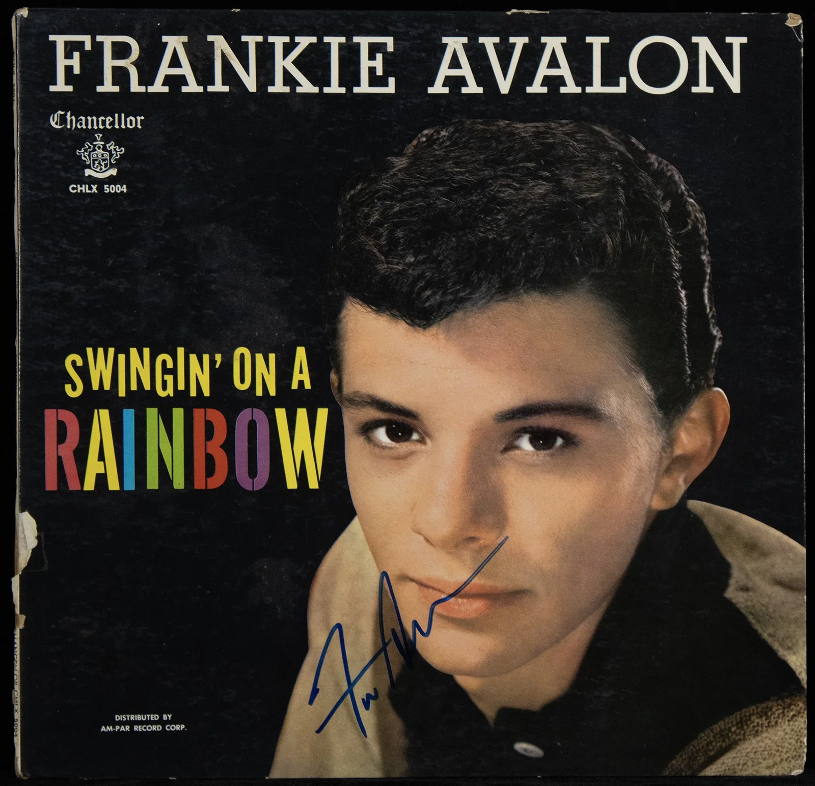 Frankie Avalon — FRANKIE AVALON - RECORD ALBUM COVER SIGNED