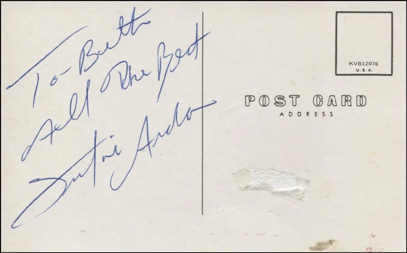 Frankie Avalon — FRANKIE AVALON - AUTOGRAPH NOTE ON PHOTOGRAPH SIGNED TWICE, image 2