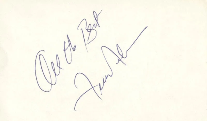 Frankie Avalon — FRANKIE AVALON - AUTOGRAPH SENTIMENT SIGNED