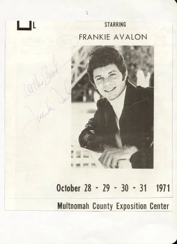 Frankie Avalon — FRANKIE AVALON - MAGAZINE ADVERTISEMENT SIGNED CIRCA 1971