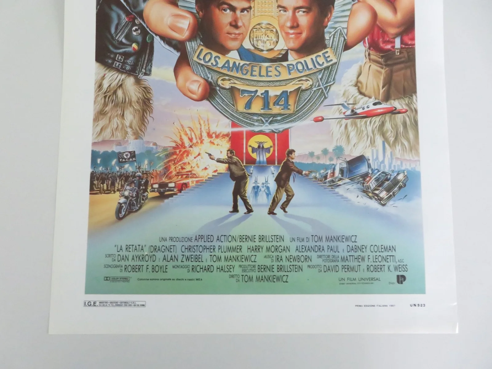 DRAGNET ITALIAN LOCANDINA POSTER DAN AYKROYD TOM HANKS 1987, image 4