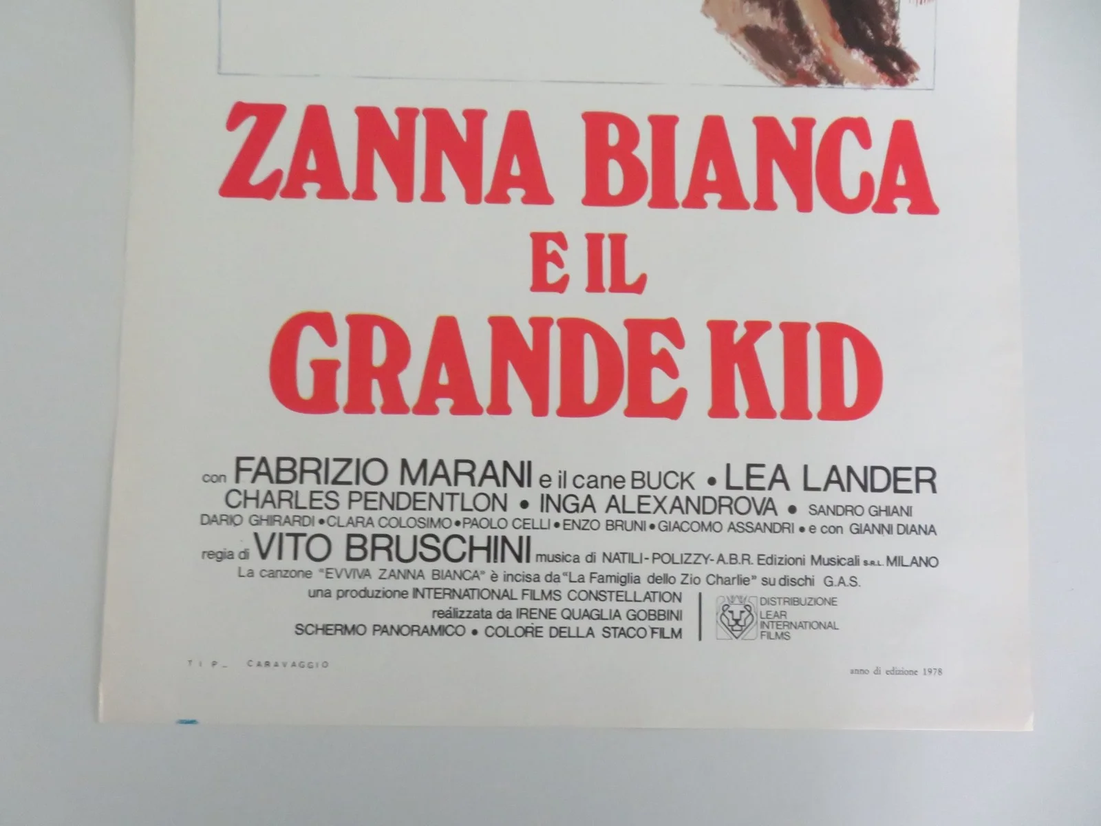 WHITE FANG AND THE GREAT KID ITALIAN LOCANDINA POSTER TONY KENDALL 1977, изображение 4