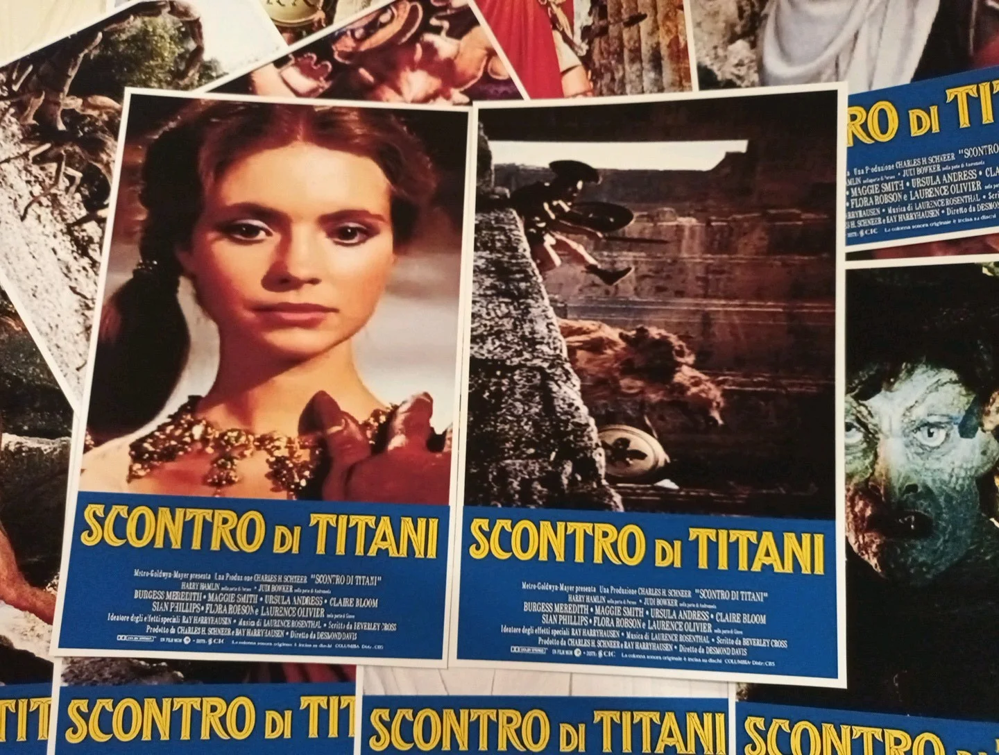 Clash Of The Titans 1981. 12 Matt Finish 7x5ins ITALIAN Lobby Art Cards. Set 1., изображение 2