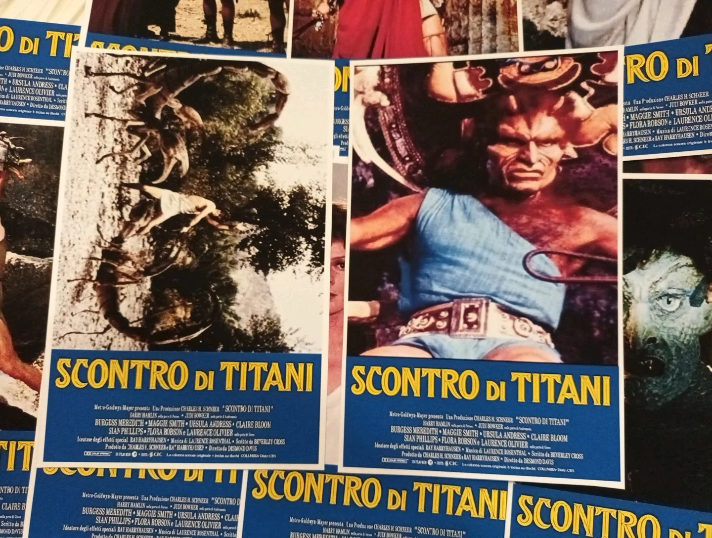 Clash Of The Titans 1981. 12 Matt Finish 7x5ins ITALIAN Lobby Art Cards. Set 1., изображение 3