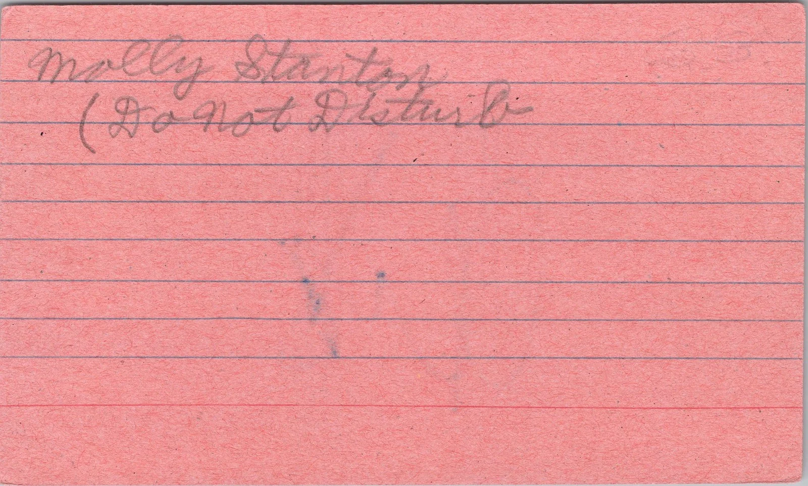 Molly Stanton — Molly Stanton Signed 3x5 Index Card Passions, Two and a Half Men Autographed, image 2