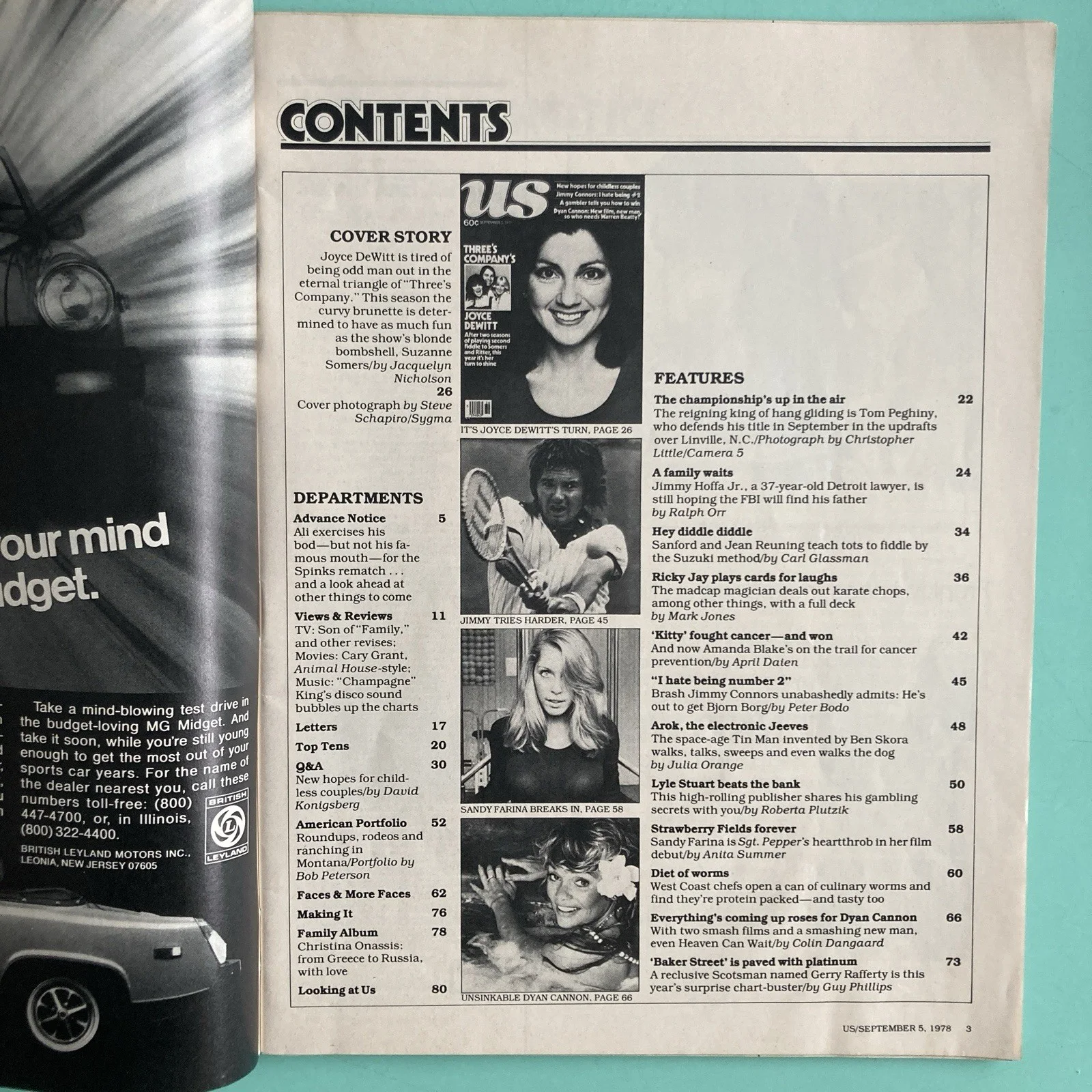 JOYCE DEWITT — JOYCE DEWITT Signed US Magazine SEPTEMBER 5 1978 THREES COMPANY'S Janet No Label, изображение 4