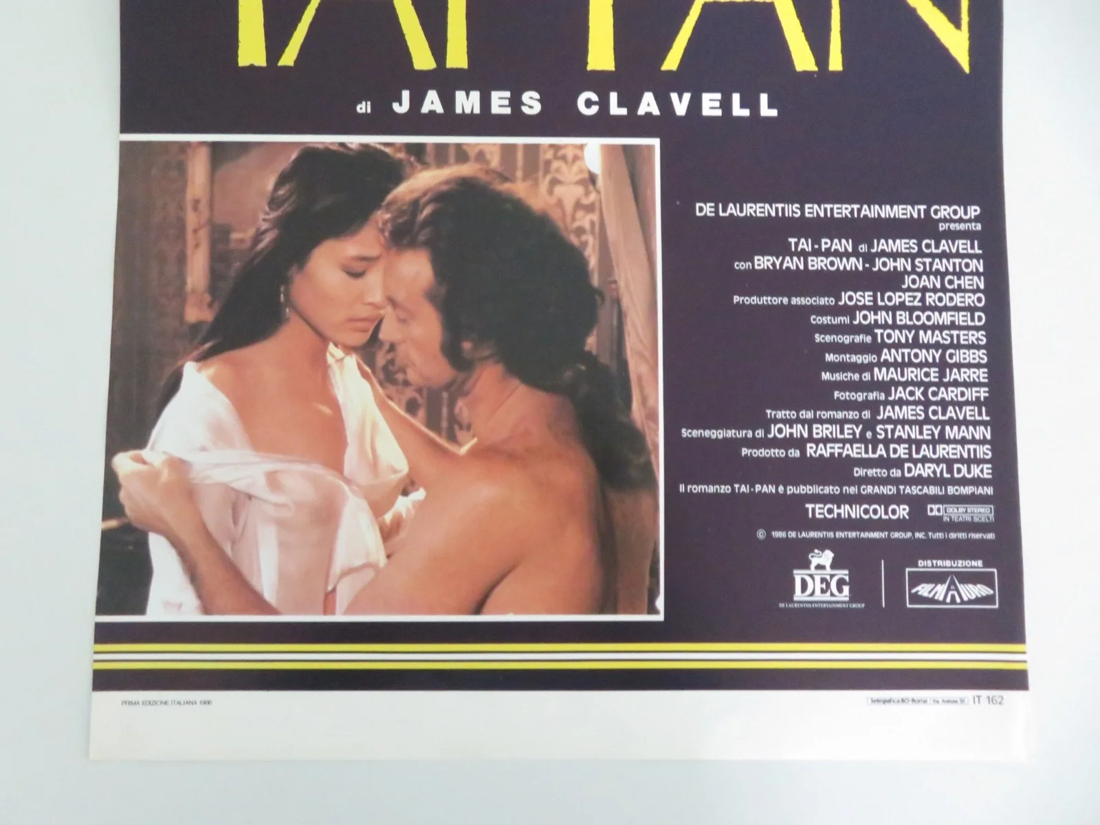 TAI-PAN ITALIAN LOCANDINA POSTER BRYAN BROWN JOAN CHEN 1986, изображение 4