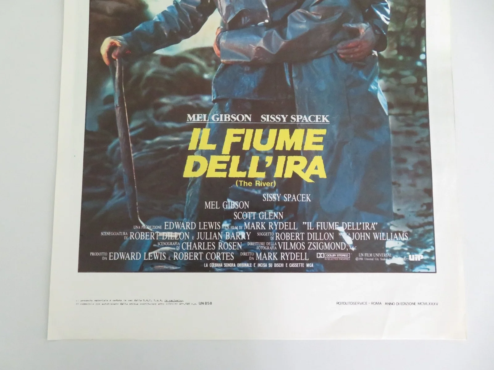 THE RIVER ITALIAN LOCANDINA POSTER MEL GIBSON SISSY SPACEK 1984, изображение 4