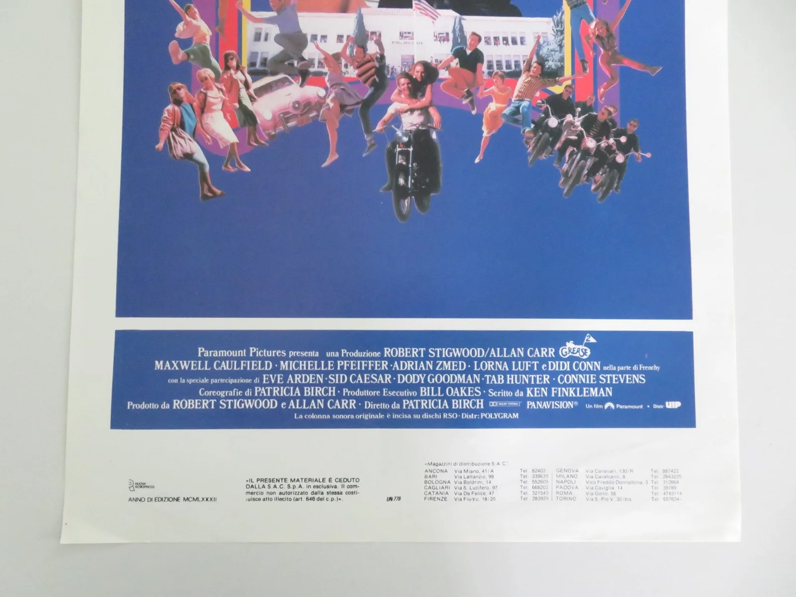 GREASE 2 ITALIAN LOCANDINA POSTER MAXWELL CAULFIELD MICHELLE PFEIFFER 1982, изображение 4