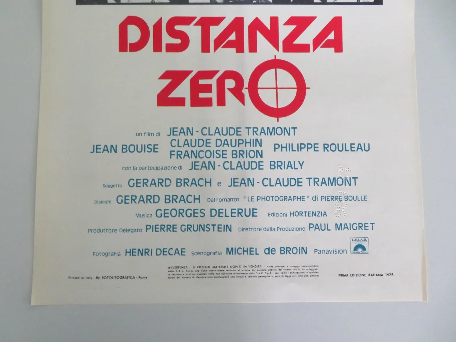 FOCAL POINT ITALIAN LOCANDINA POSTER ANNIE GIRARDOT JACQUES DUTRONC 1977, image 4