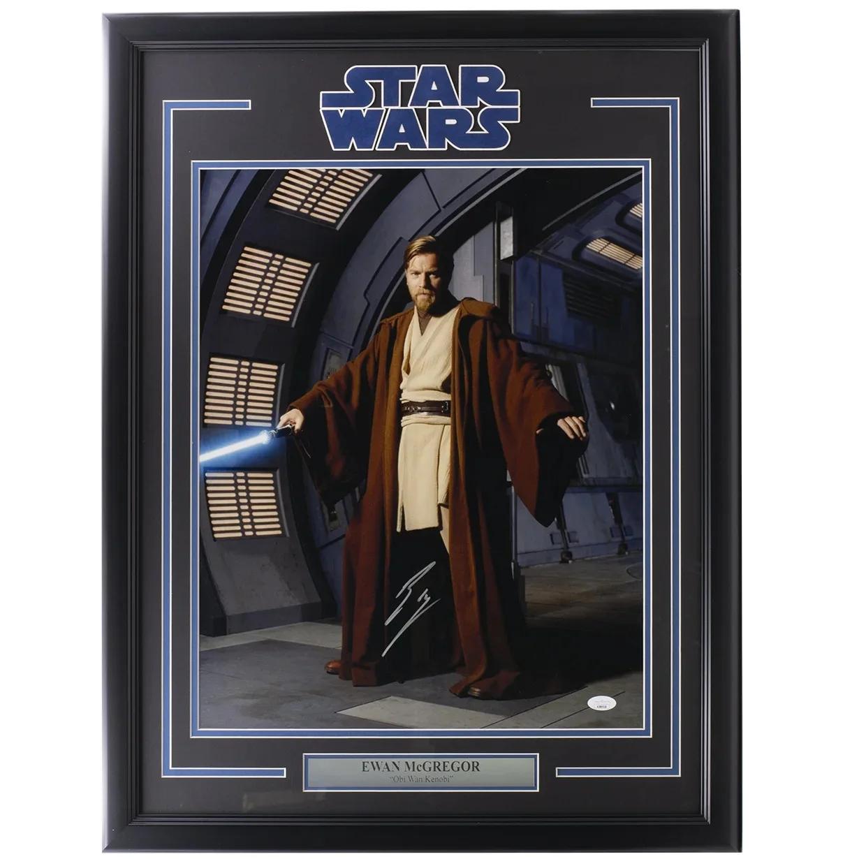 Ewan McGregor — Ewan McGregor Signed Framed 16x20 Star Wars Obi-Wan Kenobi Pose Photo JSA, изображение 5