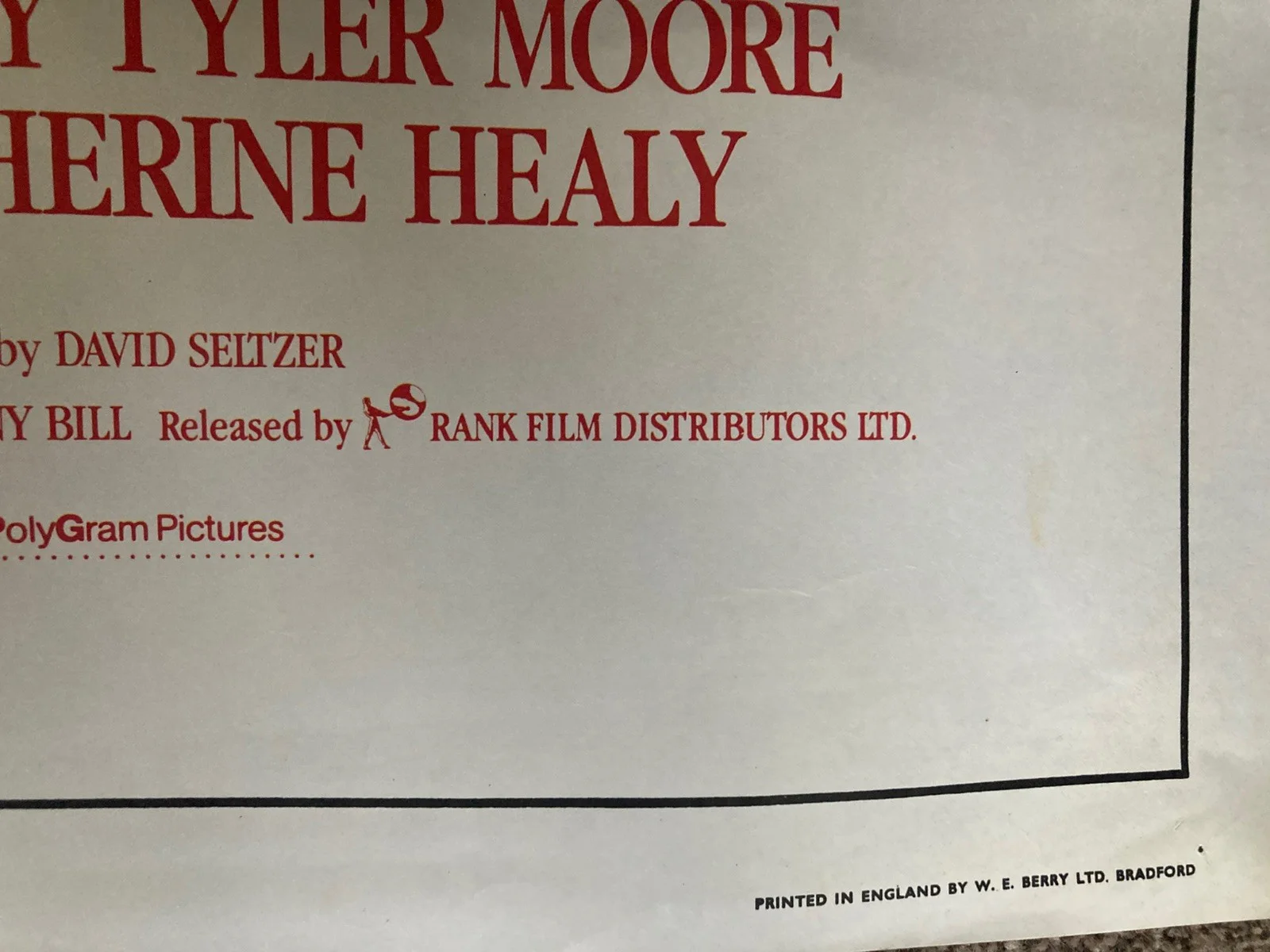 Six Weeks UK Quad Poster Dudley Moore / Mary Tyler Moore Tony Bill 1982, image 4