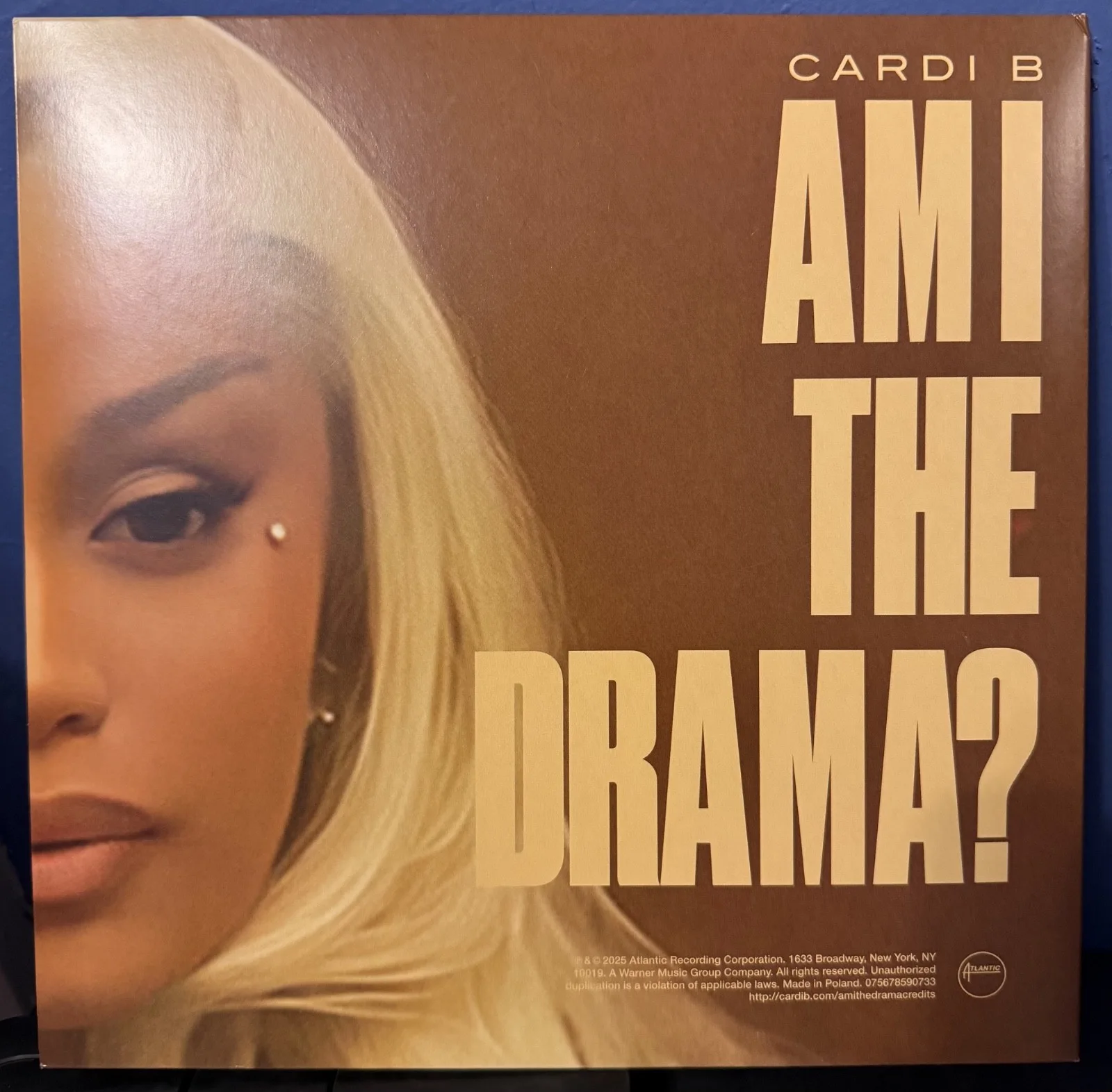 Cardi B signed Am I The Drama Court Room edition 12" lp album COLOR VINYL, изображение 4