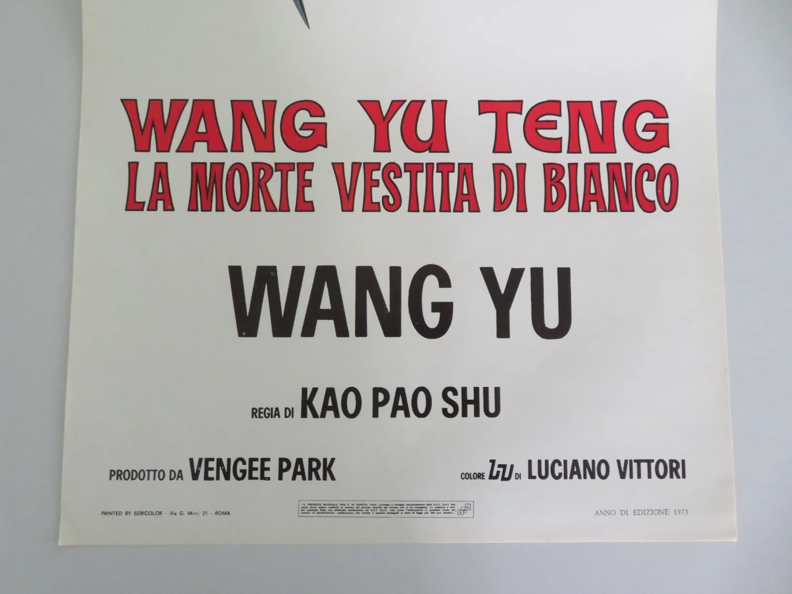 BLOOD OF THE DRAGON ITALIAN LOCANDINA POSTER JIMMY WANG YU CHIAO CHIAO 1973, изображение 4