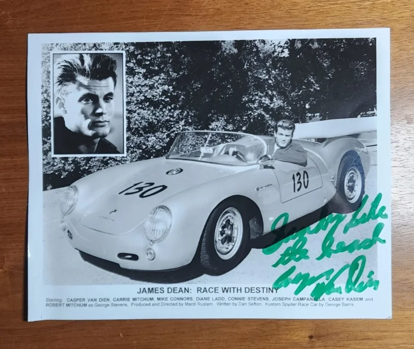 Casper Van Dien — CASPER VAN DIEN Autographed / SIGNED Movie Photo - JAMES DEAN Race with Destiny