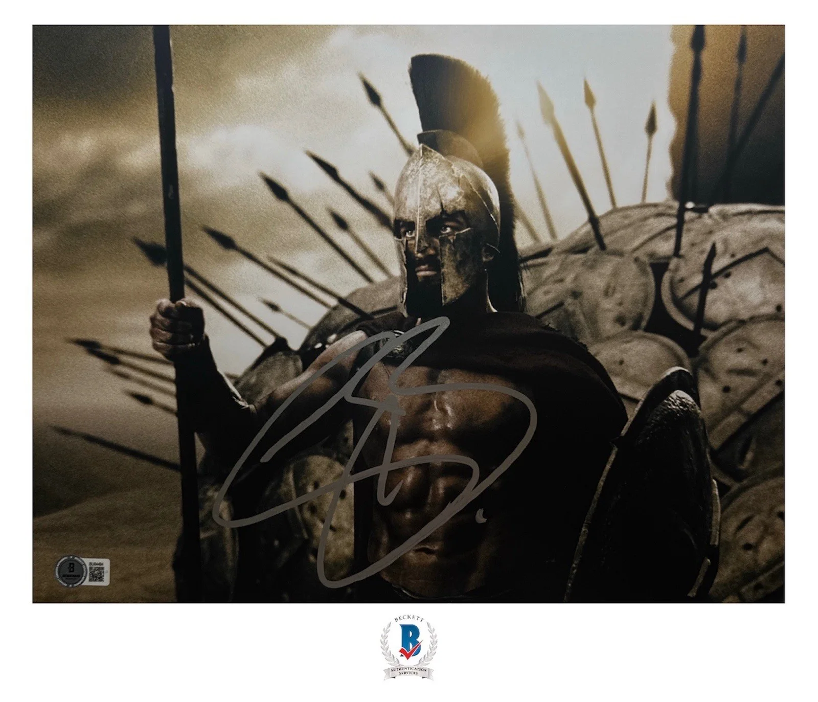 Gerard Butler — Gerard Butler Autograph Signed 11x14 300 Leonidas Photo with Beckett COA