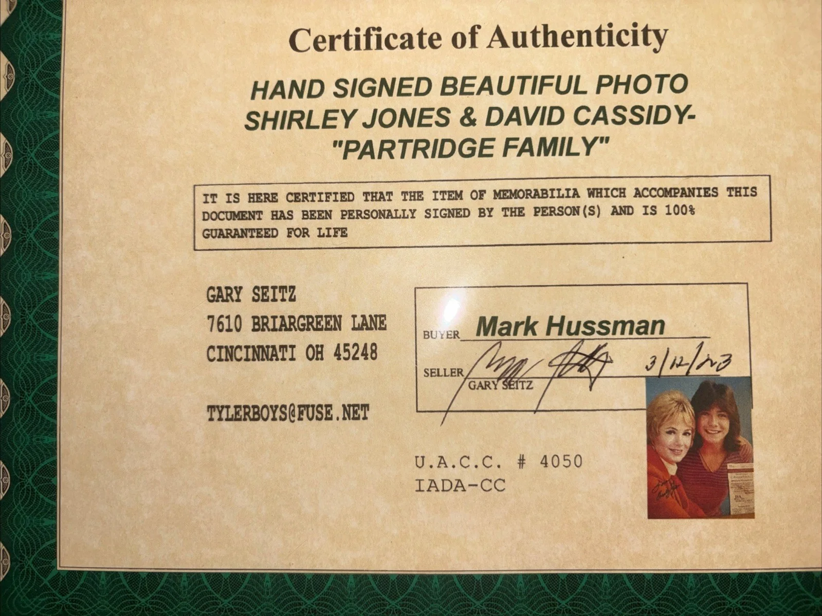 Shirley Jones — Shirley Jones Signed/Inscribed 11x14 Color Photo with JSA COA (WP647175), image 5