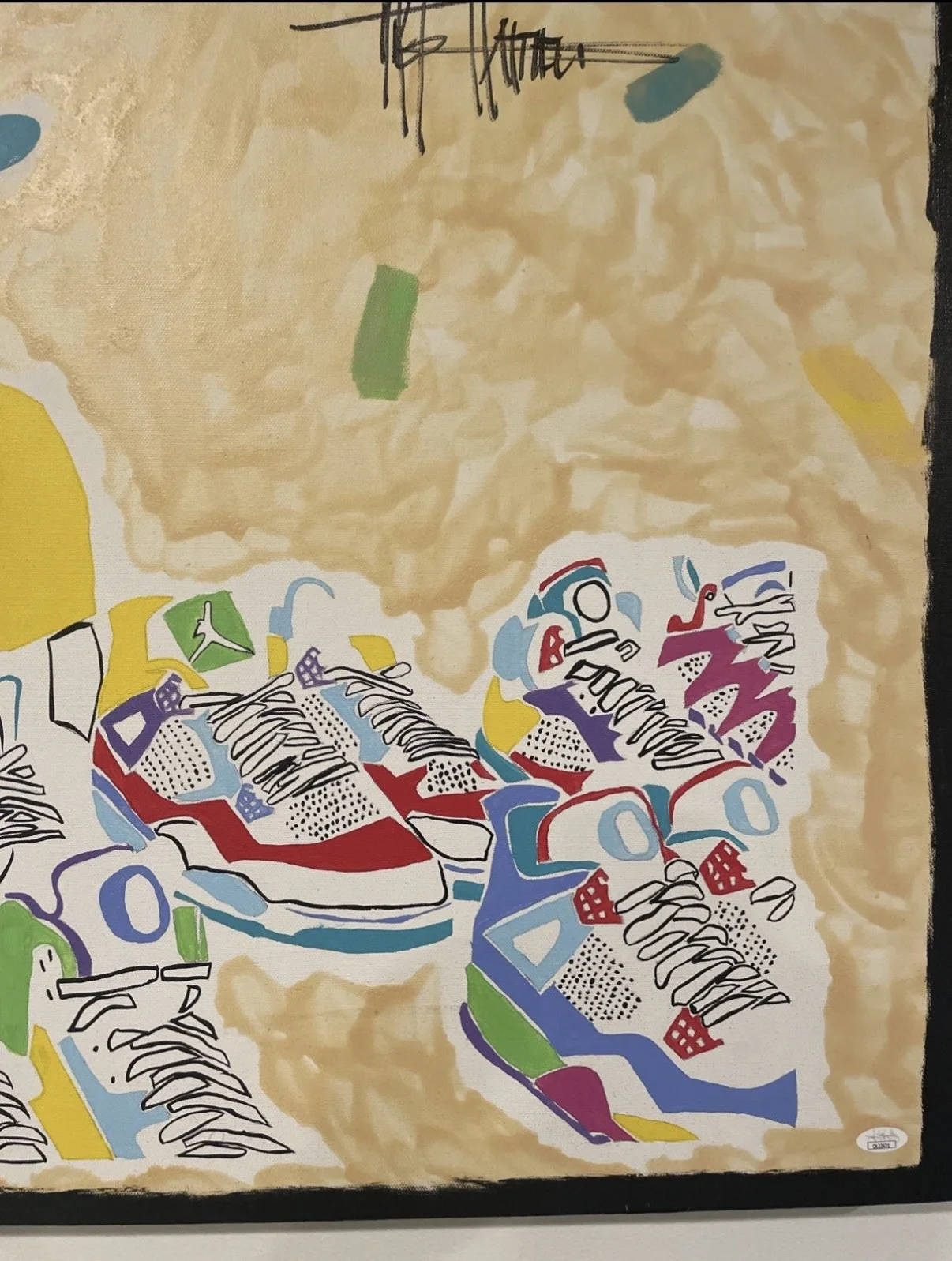 Tinker Hatfield — TINKER HATFIELD Signed Autographed Painting Oregon Ducks Nike PE Shoes JSA COA, изображение 2